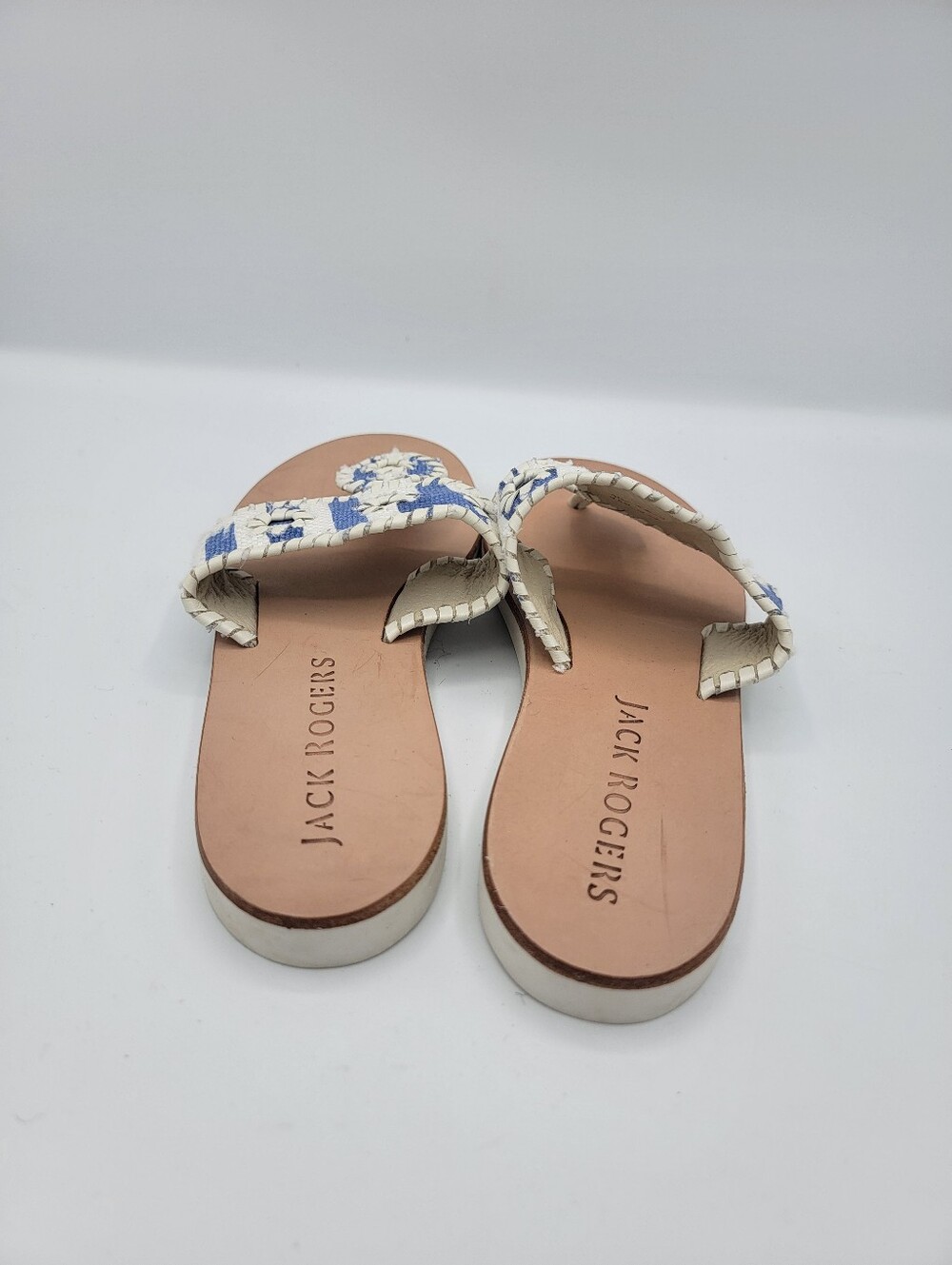 Jack Rogers Women's Blue And White Nautical Sandals - Picture 7 of 8